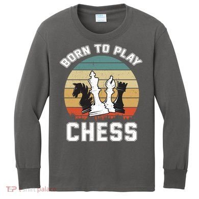 Born To Play Chess Kids Long Sleeve Shirt