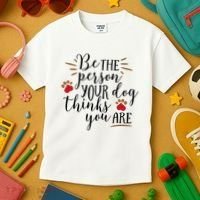 Be The Person Your Dog Thinks You Are Kids T-Shirt thumb 3