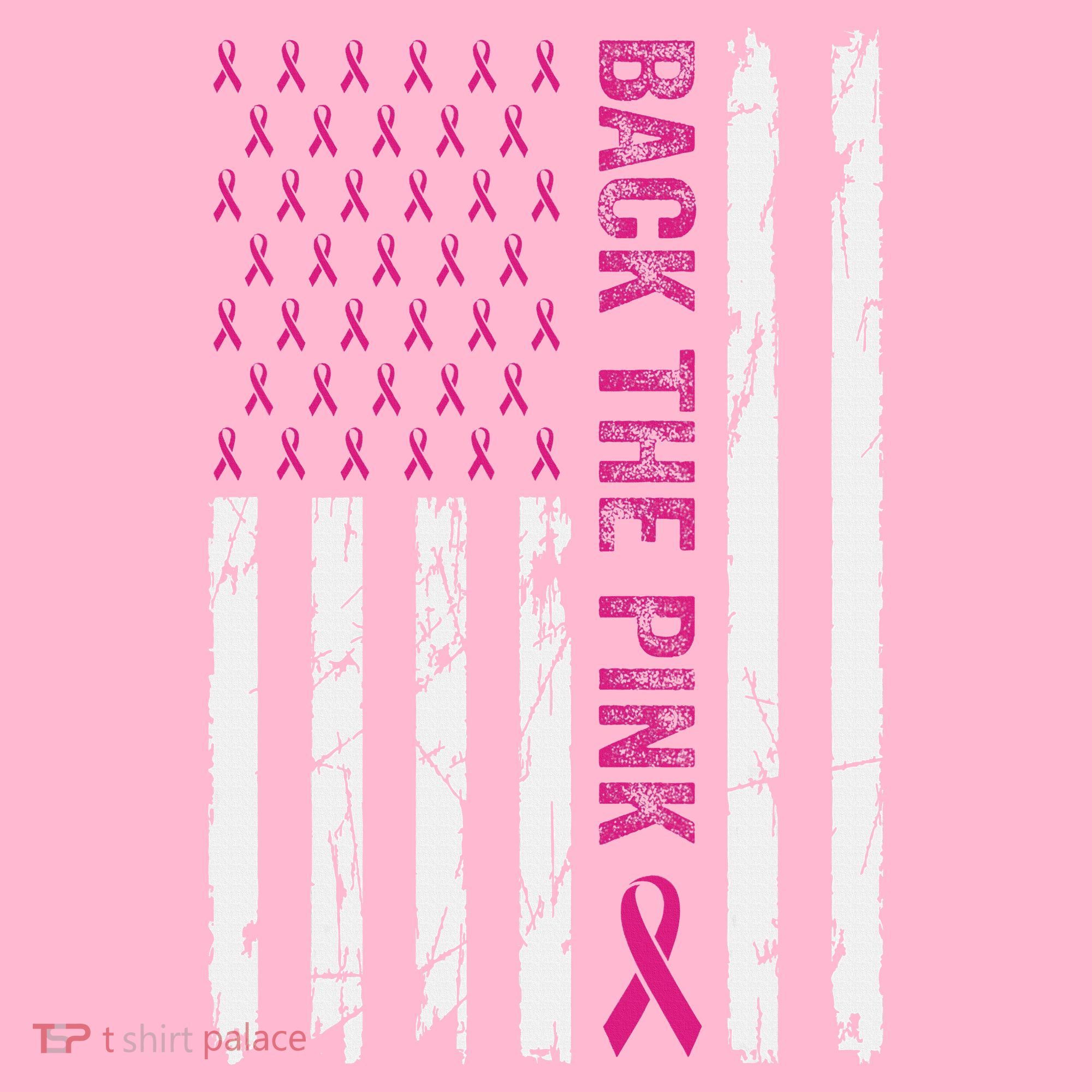Back The Pink Flag We Wear In October Cancer Awareness Coaster
