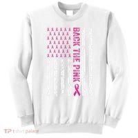Back The Pink Flag We Wear In October Cancer Awareness Sweatshirt thumb 0