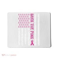 Back The Pink Flag We Wear In October Cancer Awareness Mousepad thumb 0