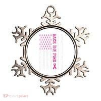 Back The Pink Flag We Wear In October Cancer Awareness Ornament thumb 0