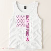 Back The Pink Flag We Wear In October Cancer Awareness Tank Top thumb 2