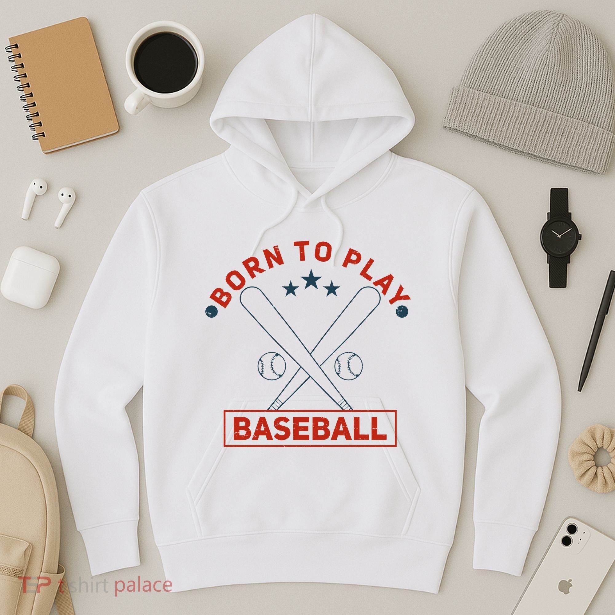 Born To Play Baseball Hoodie