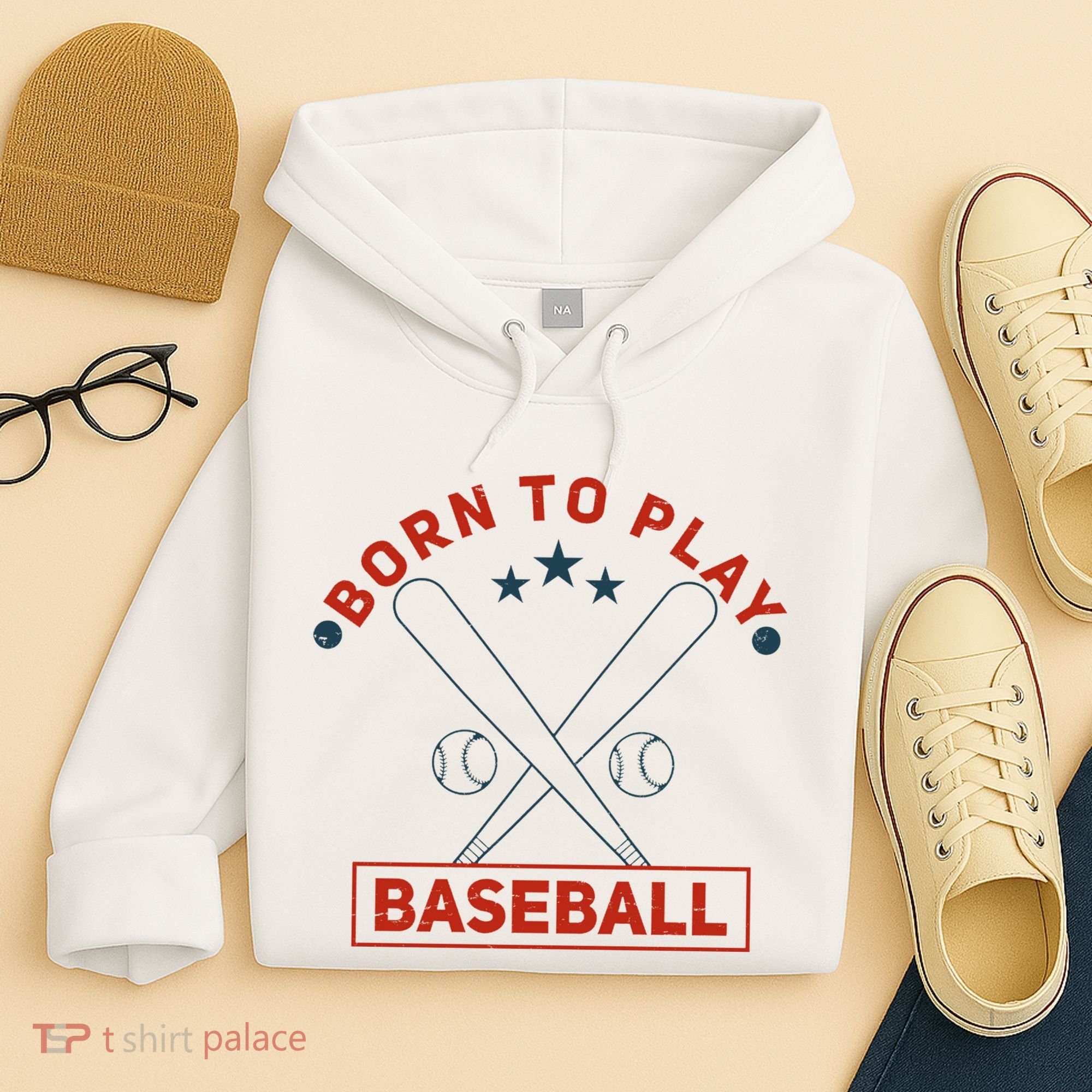 Born To Play Baseball Hoodie