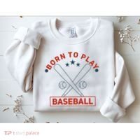 Born To Play Baseball Sweatshirt thumb 2