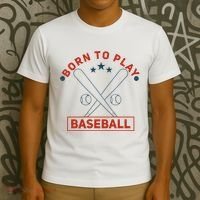 Born To Play Baseball T-Shirt thumb 3