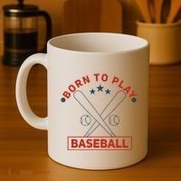 Born To Play Baseball Coffee Mug thumb 4