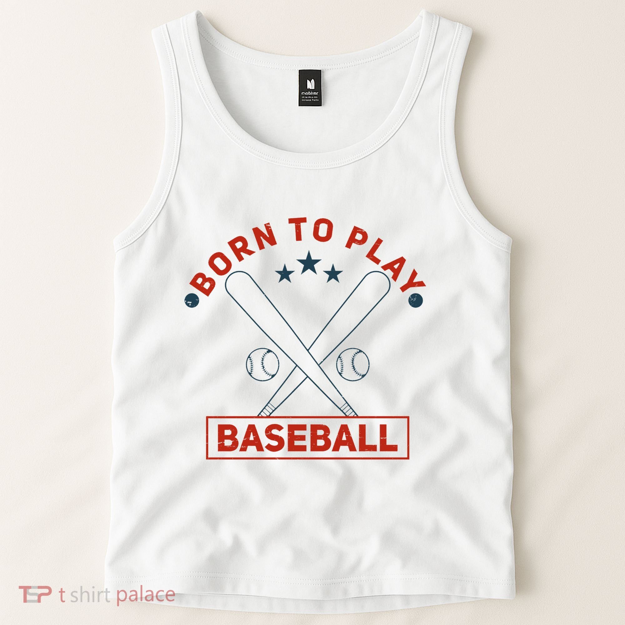 Born To Play Baseball Tank Top