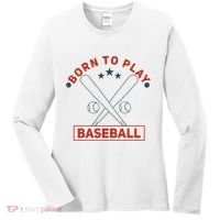 Born To Play Baseball Women's Long Sleeve Shirt thumb 0