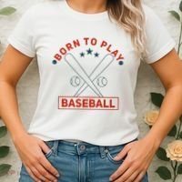Born To Play Baseball Women's T-Shirt thumb 2
