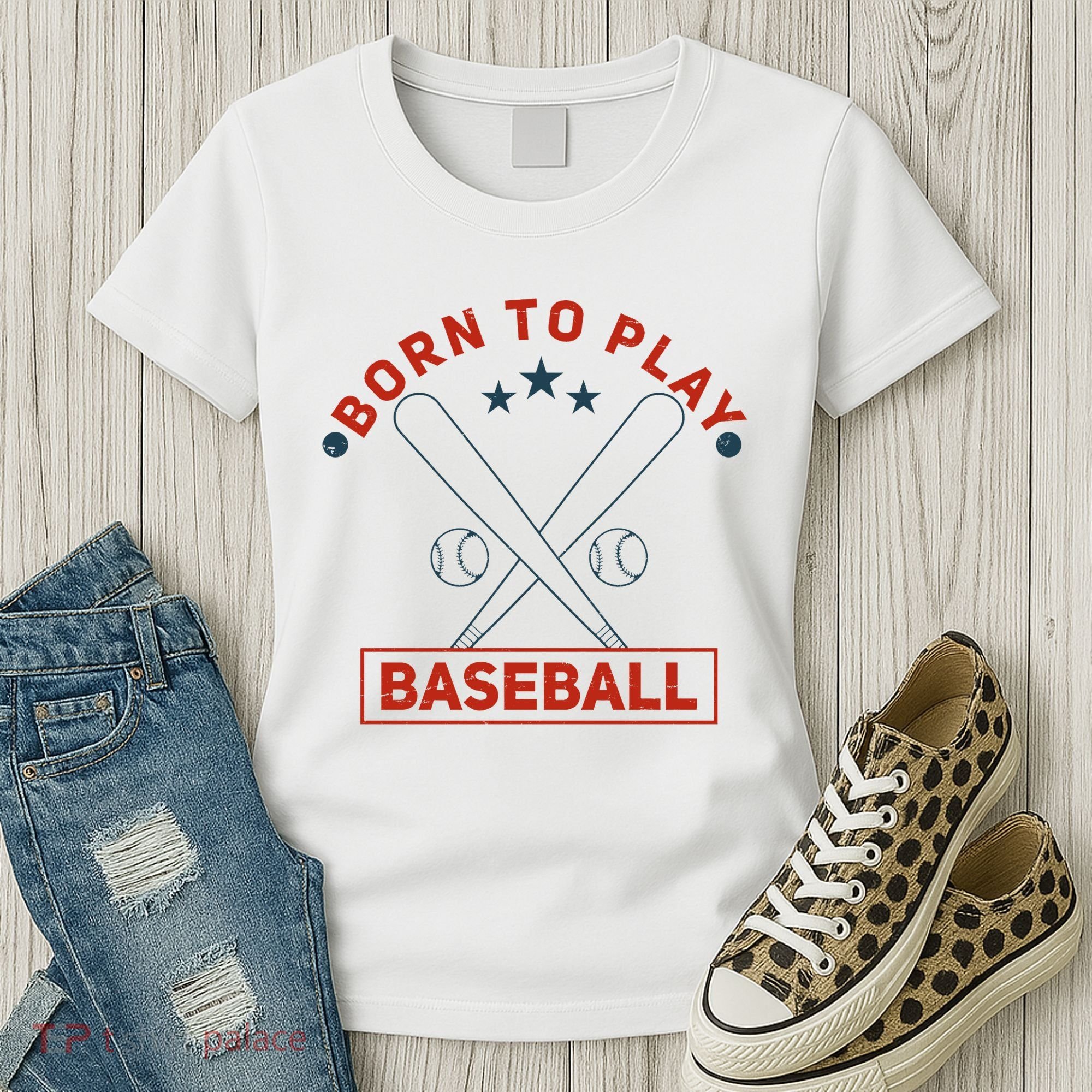 Born To Play Baseball Women's T-Shirt
