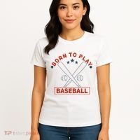 Born To Play Baseball Women's T-Shirt thumb 4