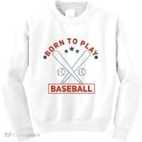 Born To Play Baseball Kids Sweatshirt thumb 0