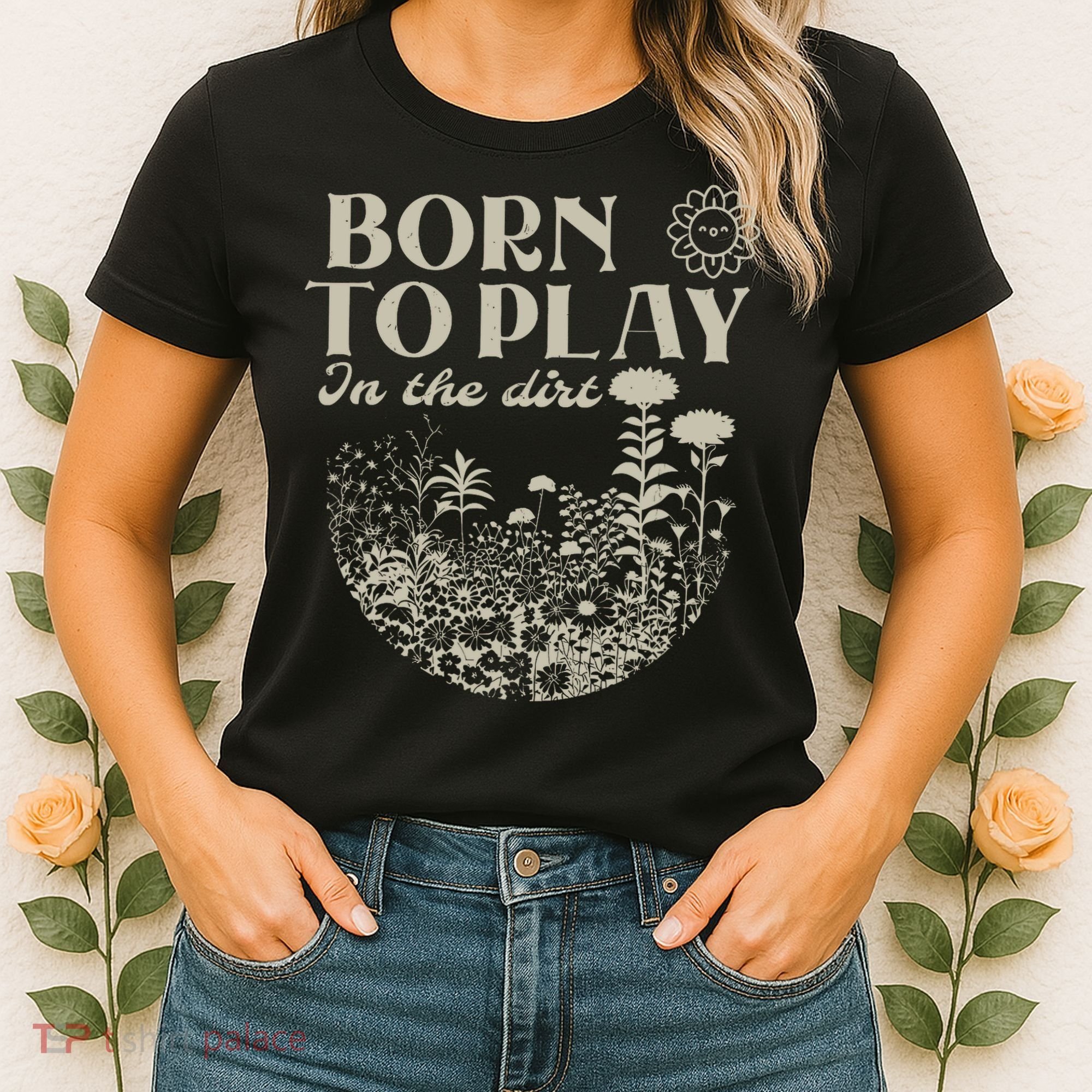 born to play in the dirt  Women's T-Shirt