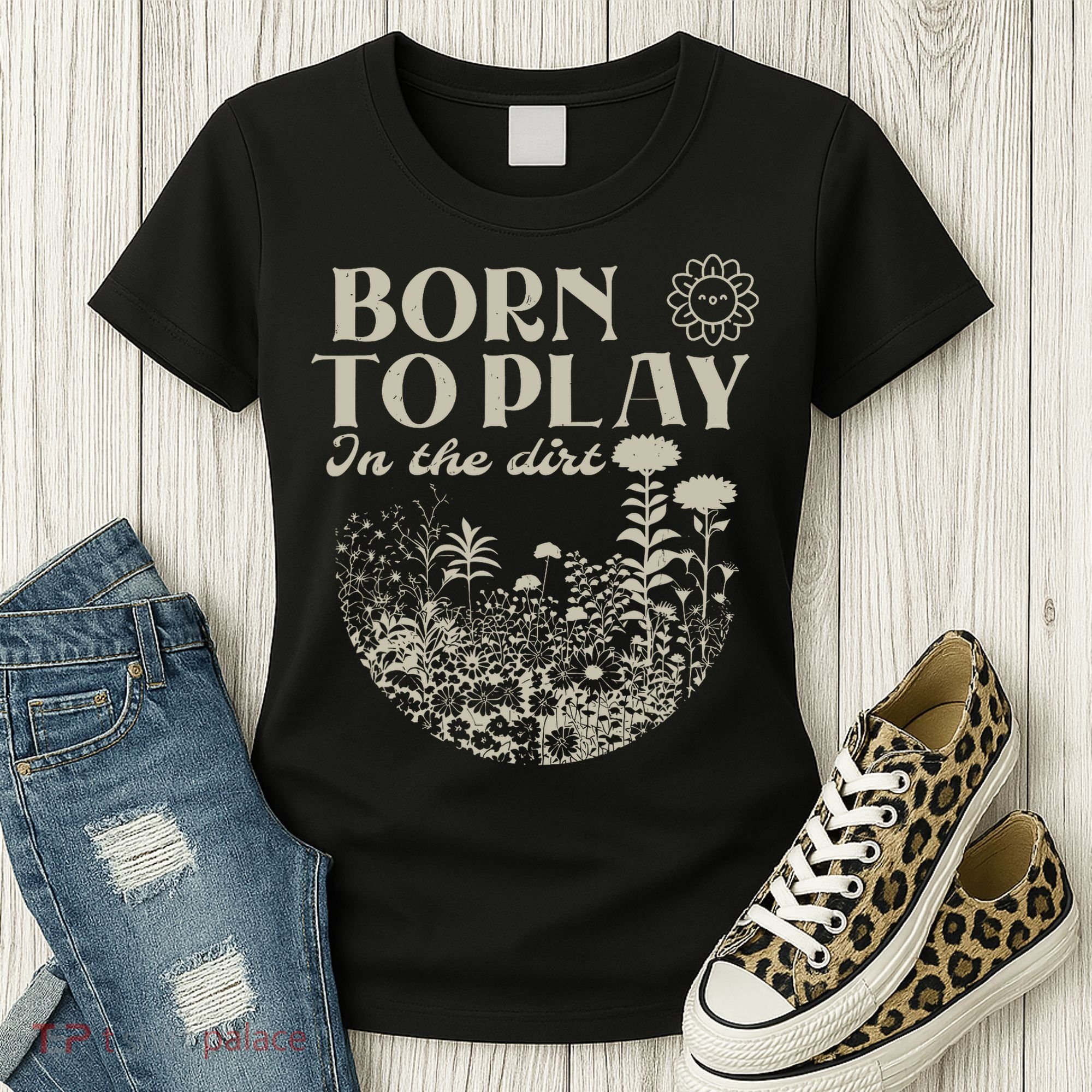 born to play in the dirt  Women's T-Shirt