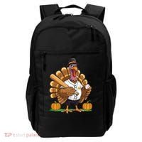 Baseball Turkey Pilgrim Thanksgiving Pumpkin Meaningful Gift Backpack thumb 0