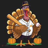 Baseball Turkey Pilgrim Thanksgiving Pumpkin Meaningful Gift Beanie thumb 2
