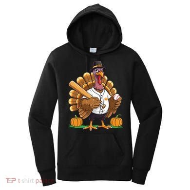 Baseball Turkey Pilgrim Thanksgiving Pumpkin Meaningful Gift Women's Hoodie