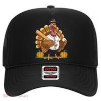 Baseball Turkey Pilgrim Thanksgiving Pumpkin Meaningful Gift Hat thumb 0