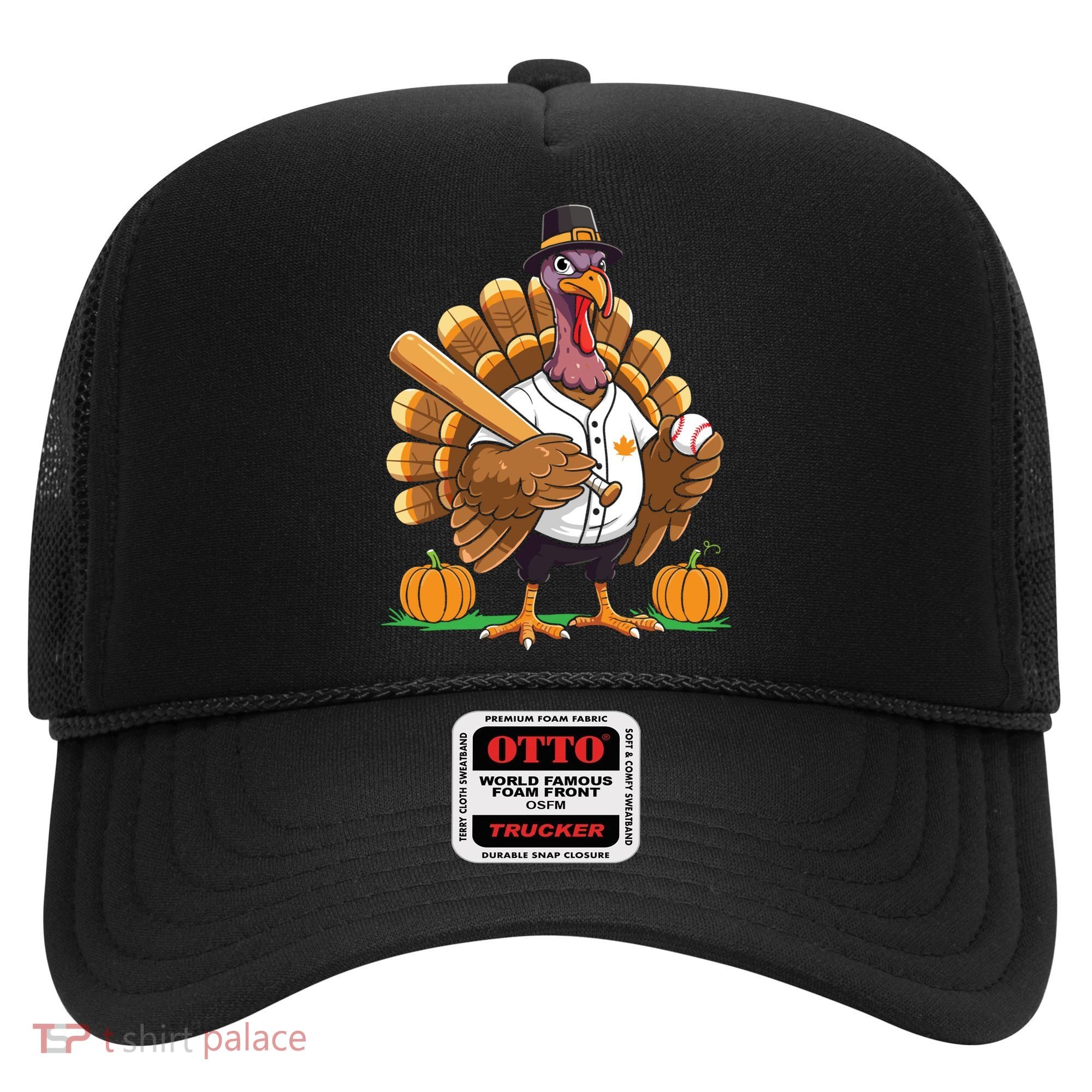 Baseball Turkey Pilgrim Thanksgiving Pumpkin Meaningful Gift Hat