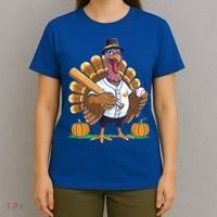 Baseball Turkey Pilgrim Thanksgiving Pumpkin Meaningful Gift T-Shirt thumb 4