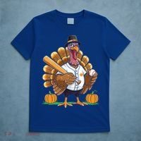 Baseball Turkey Pilgrim Thanksgiving Pumpkin Meaningful Gift T-Shirt thumb 5