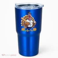 Baseball Turkey Pilgrim Thanksgiving Pumpkin Meaningful Gift Tumbler thumb 0