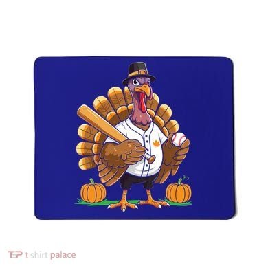 Baseball Turkey Pilgrim Thanksgiving Pumpkin Meaningful Gift Mousepad