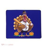 Baseball Turkey Pilgrim Thanksgiving Pumpkin Meaningful Gift Mousepad thumb 0