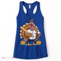 Baseball Turkey Pilgrim Thanksgiving Pumpkin Meaningful Gift Women's Tank Top thumb 0