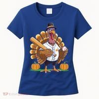 Baseball Turkey Pilgrim Thanksgiving Pumpkin Meaningful Gift Women's T-Shirt thumb 0