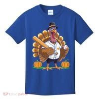 Baseball Turkey Pilgrim Thanksgiving Pumpkin Meaningful Gift Kids T-Shirt thumb 0