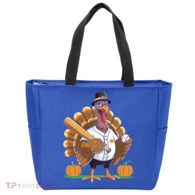 Baseball Turkey Pilgrim Thanksgiving Pumpkin Meaningful Gift Tote Bag