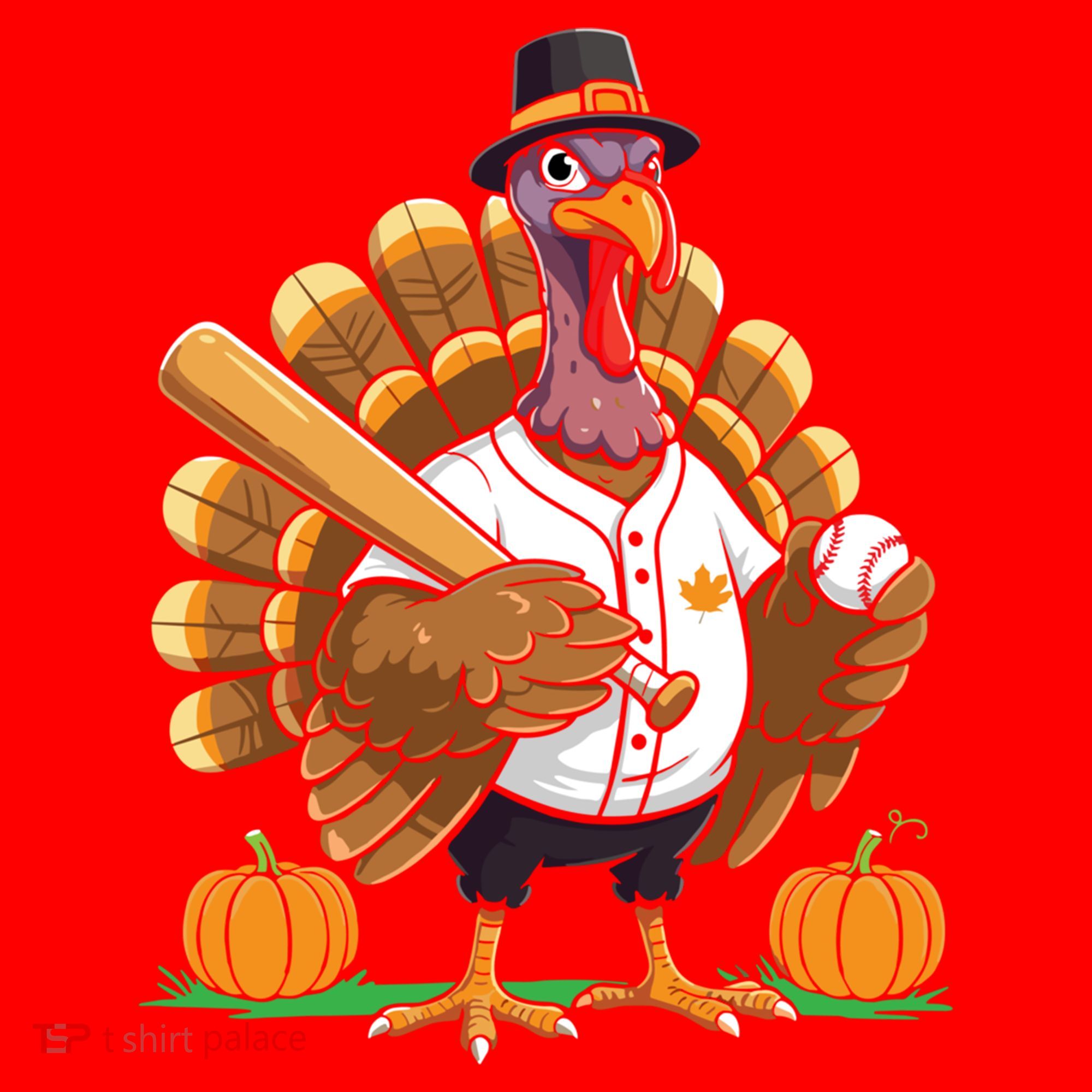 Baseball Turkey Pilgrim Thanksgiving Pumpkin Meaningful Gift Santa Hat