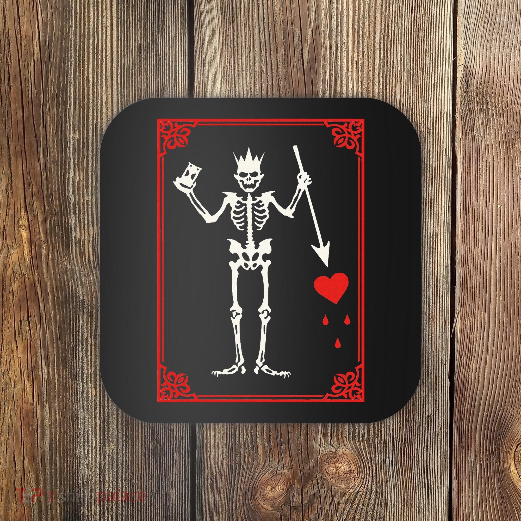 Blackbeard The Pirate Battle Flag Jolly Roger Military Army Coaster