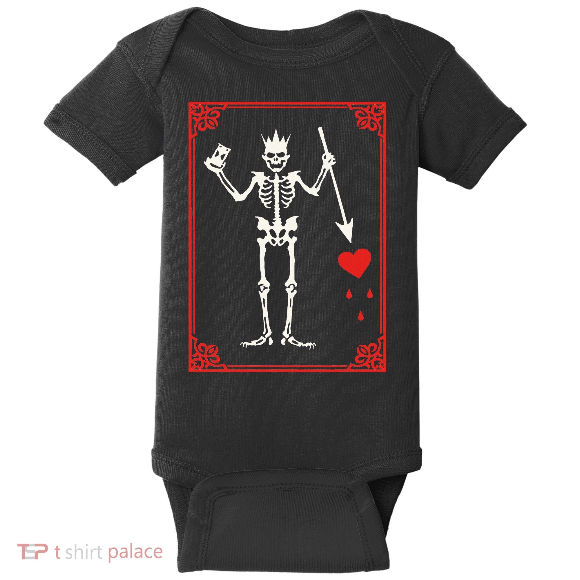 Blackbeard The Pirate Battle Flag Jolly Roger Military Army Baby Bodysuit