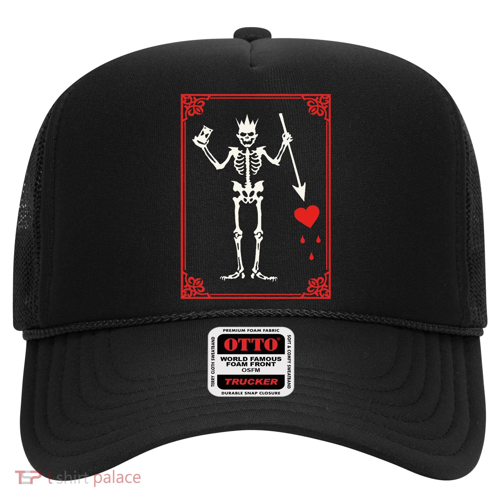 Blackbeard The Pirate Battle Flag Jolly Roger Military Army Hat