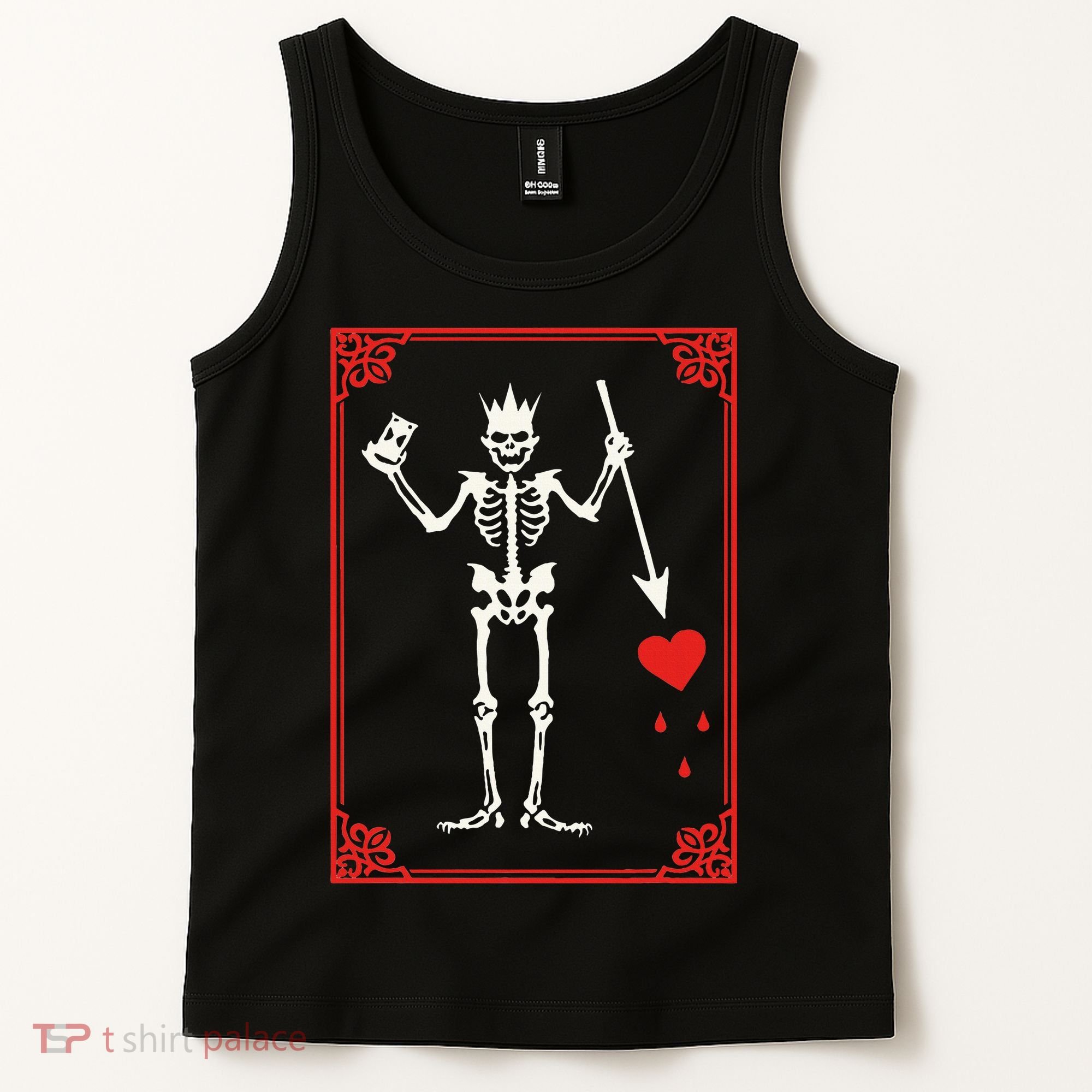 Blackbeard The Pirate Battle Flag Jolly Roger Military Army Tank Top