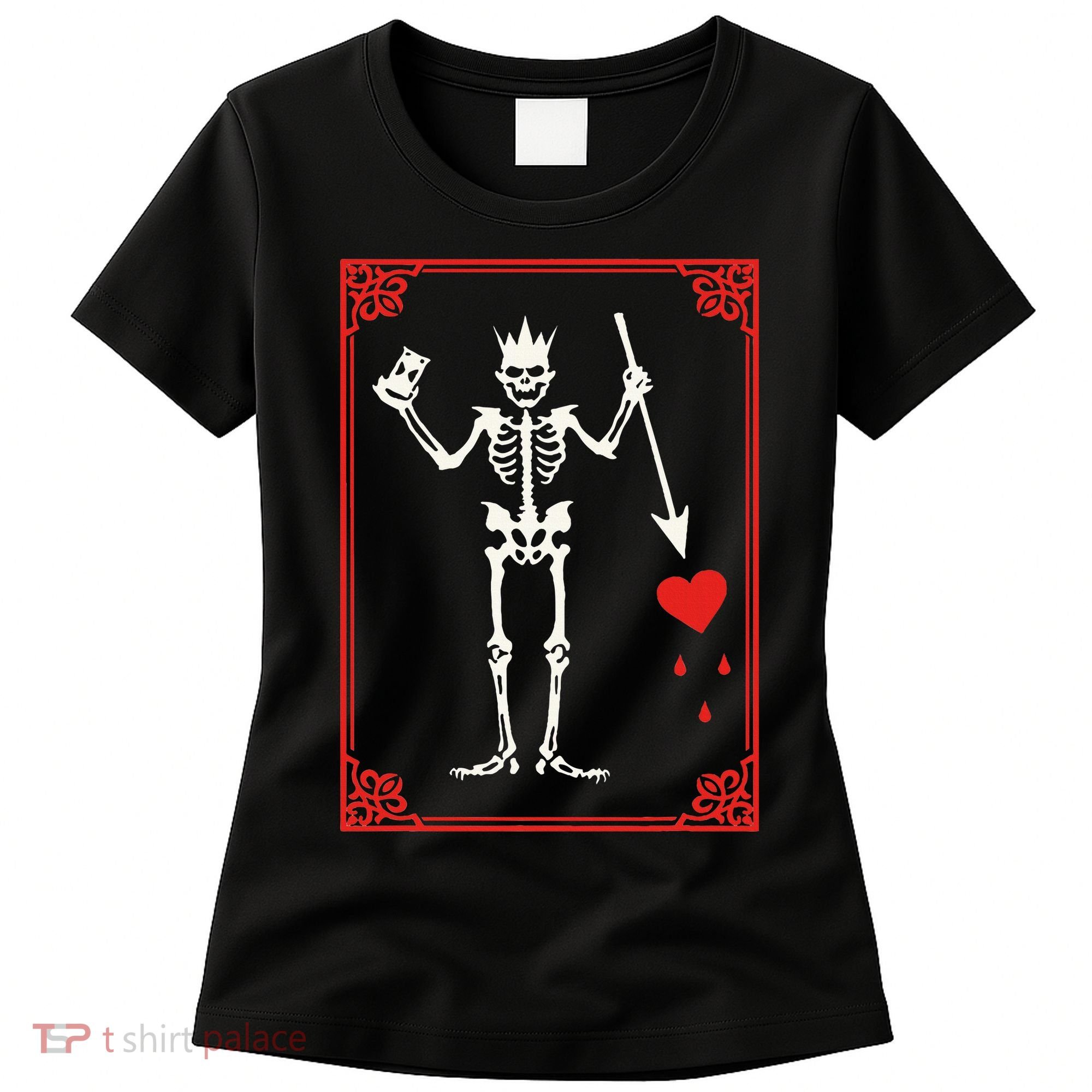 Blackbeard The Pirate Battle Flag Jolly Roger Military Army Women's T-Shirt