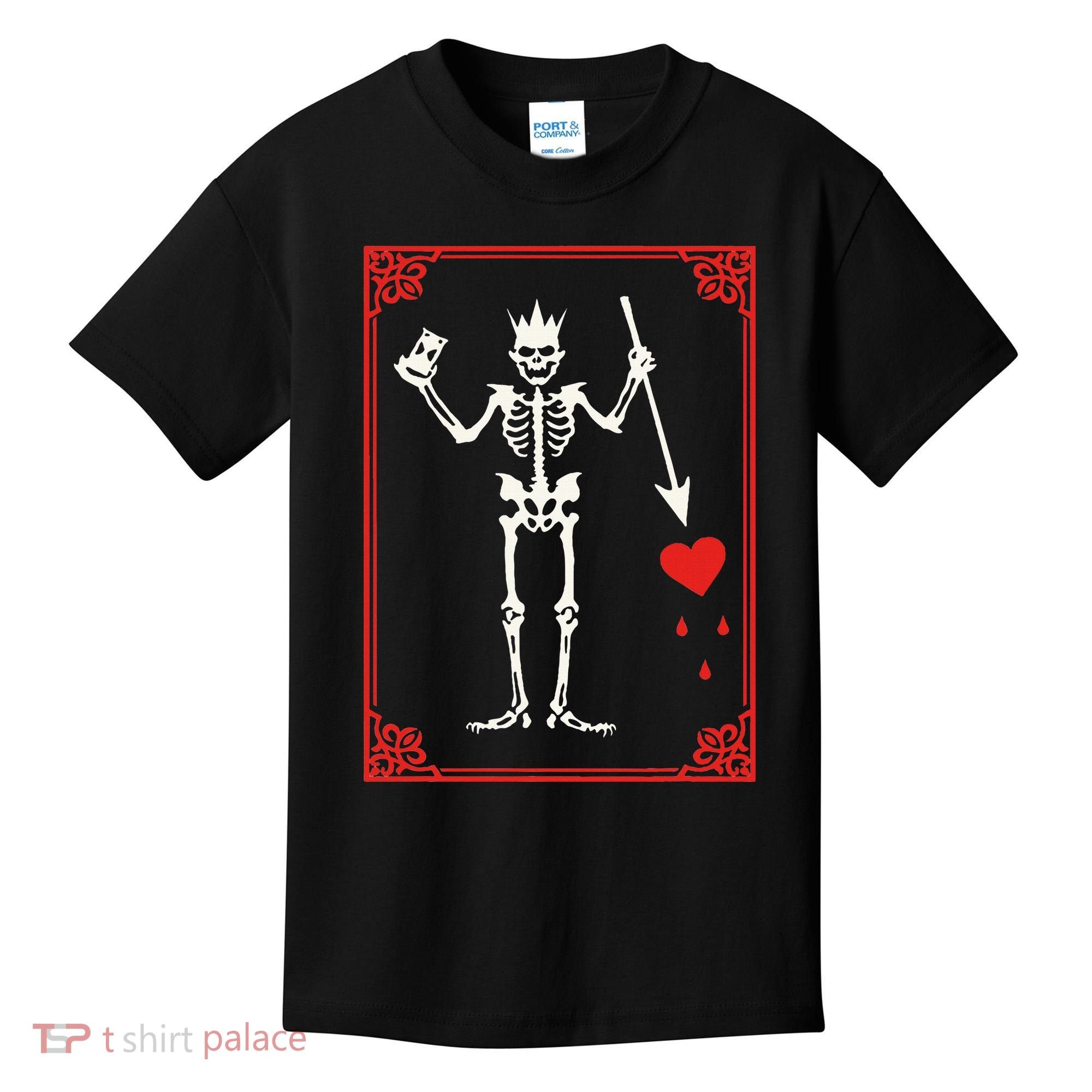 Blackbeard The Pirate Battle Flag Jolly Roger Military Army Kids T-Shirt