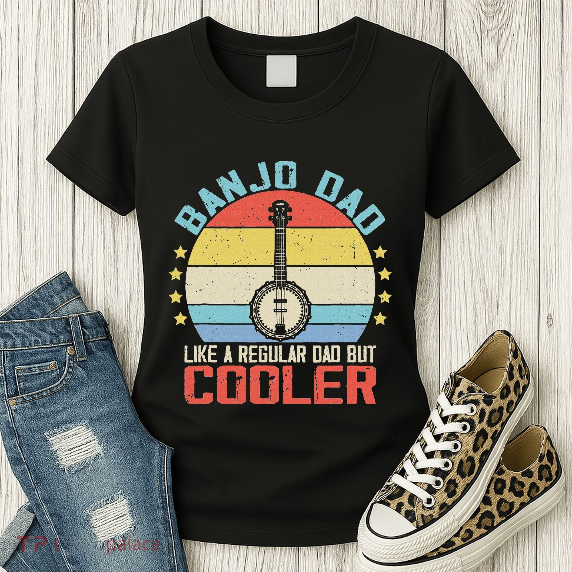 Banjo Teacher Player Dad For Bluegrass Guitarist Musician Women's T-Shirt