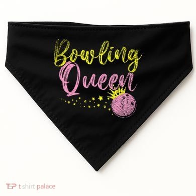 Bowling Team Queen Gift Bowling USA-Made Doggie Bandana
