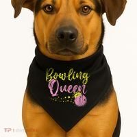 Bowling Team Queen Gift Bowling USA-Made Doggie Bandana thumb 1