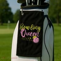 Bowling Team Queen Gift Bowling Golf Towel thumb 2