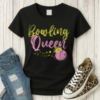 Bowling Team Queen Gift Bowling Women's T-Shirt thumb 3