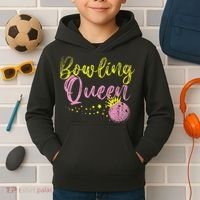 Bowling Team Queen Gift Bowling Kids Hoodie thumb 2