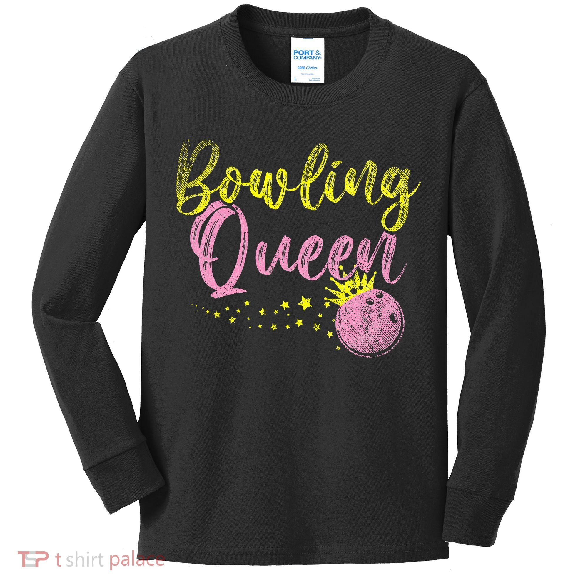 Bowling Team Queen Gift Bowling Kids Long Sleeve Shirt