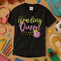 Bowling Team Queen Gift Bowling Kids T-Shirt thumb 3