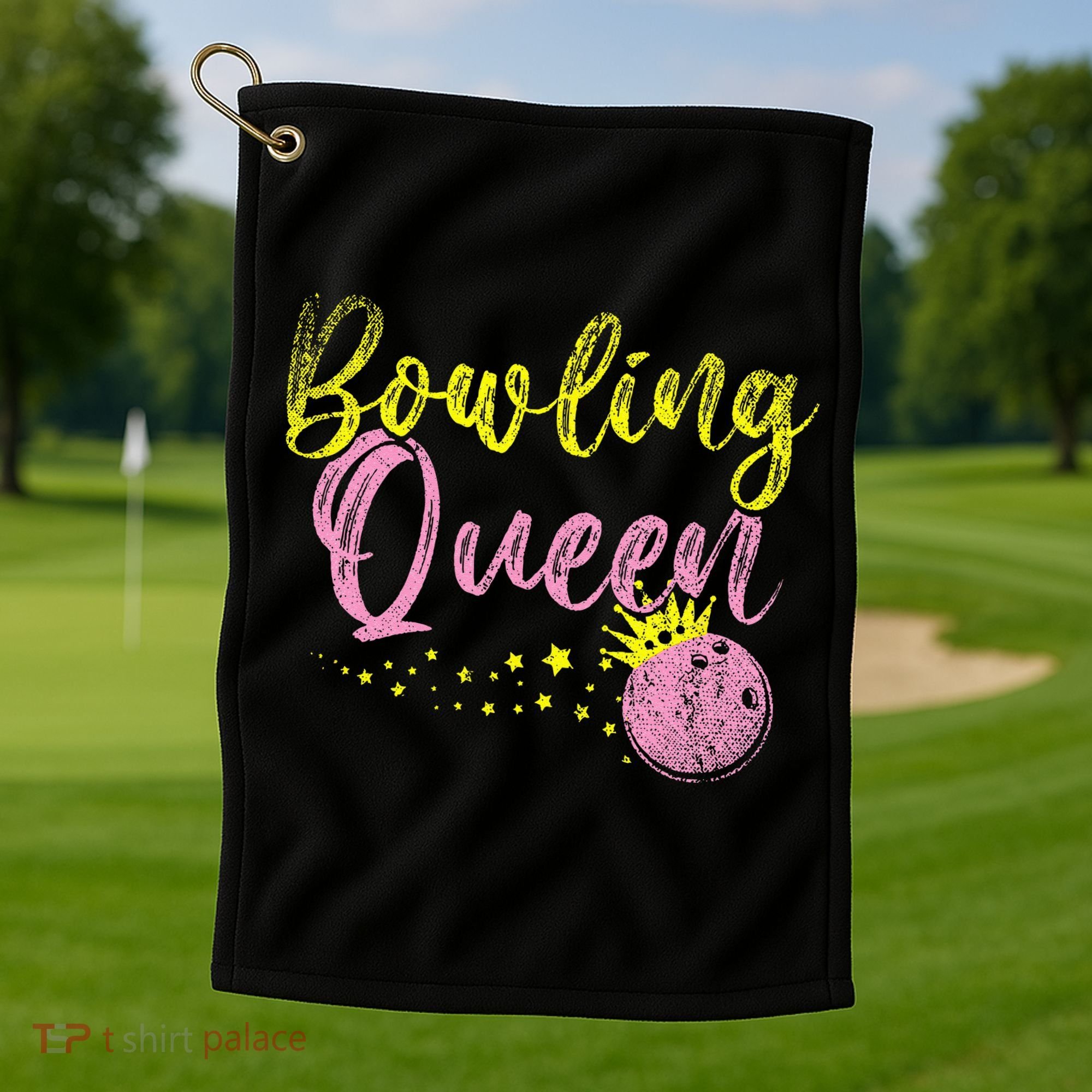 Bowling Team Queen Women Gift Bowling Golf Towel